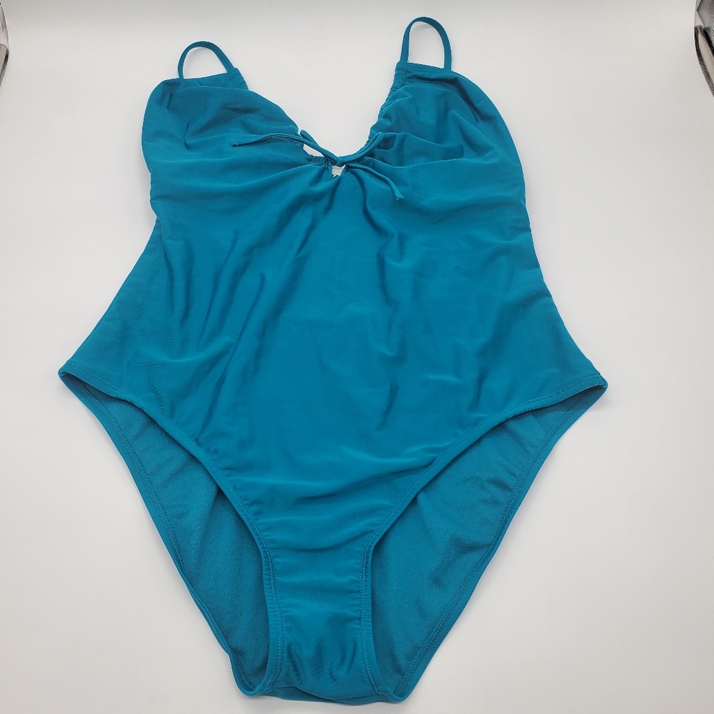 ☆ Shade & Shore Teal One Piece Swim Suit Size XL/16